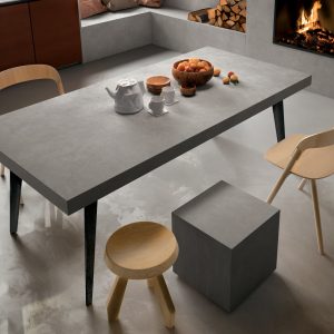 Concrete Light Flooring and Table