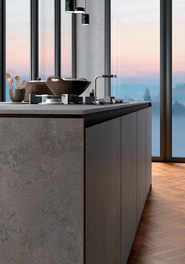 Stone Kitchen Design with Favos