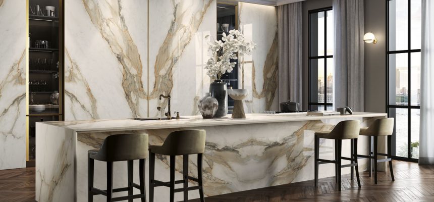 Stone kitchen design - Calacatta Hermitage
